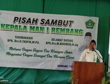 MAN 1 Rembang Resmi Dipimpin M. Khoiron, Ini Harapan Kakankemenag