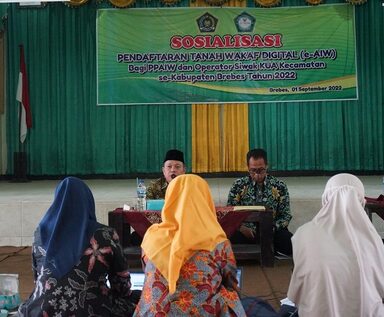 e-AIW Sar￼ana Menjaga Harta Benda Wakaf di Kabupaten Brebes  