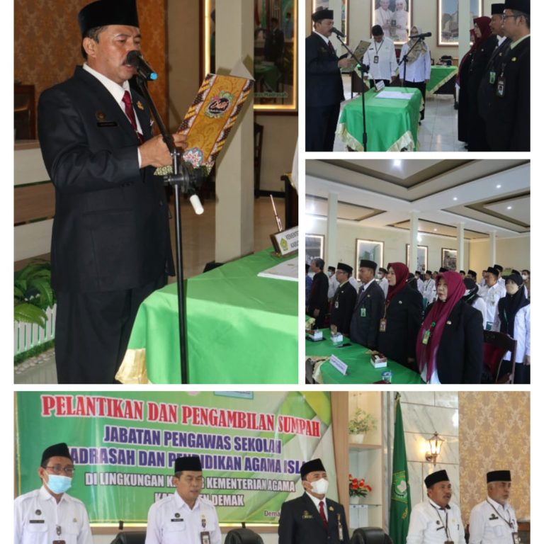 Kepala Kankemenag Demak Lantik Empat Pengawas Sekolah