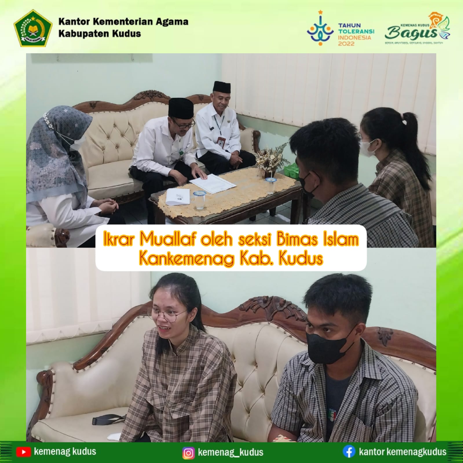 Kasi Bimas Islam Pimpin Prosesi Mualaf