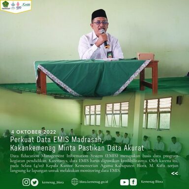 Perkuat Data EMIS Madrasah, Kakankemenag Minta Pastikan Data Akurat