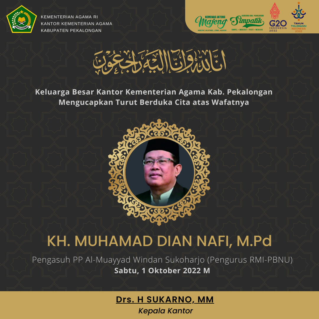 KH. Muhammad Dian Nafi, Ketua RMI-PBNU Wafat