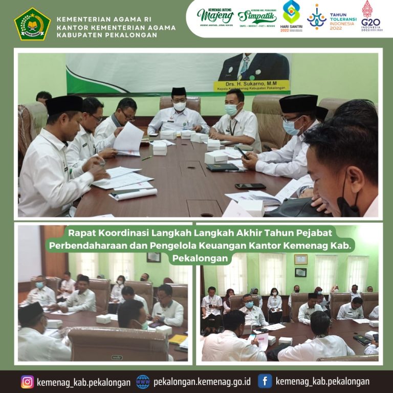 Persiapan dan Antisipasi Langkah Langkah Pelaksanaan Akhir Tahun, Kemenag Kab. Pekalongan Gelar Rakor