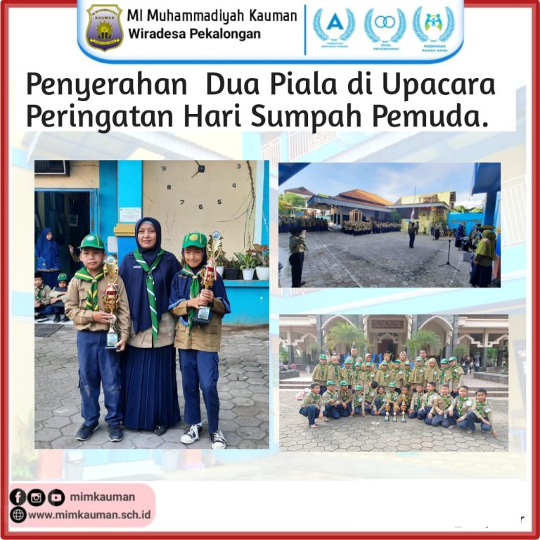 Penyerahan Dua Piala di Upacara Peringatan Hari Sumpah Pemuda.