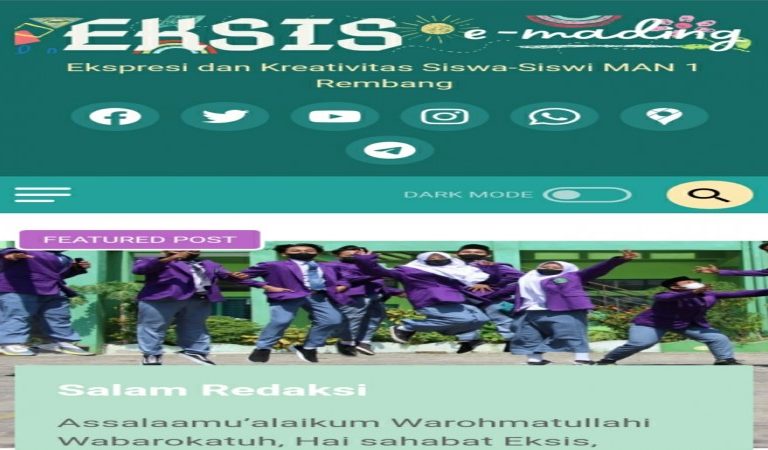 Aktualisasikan Diri, OSIM MAN 1 Rembang Luncurkan e-Mading