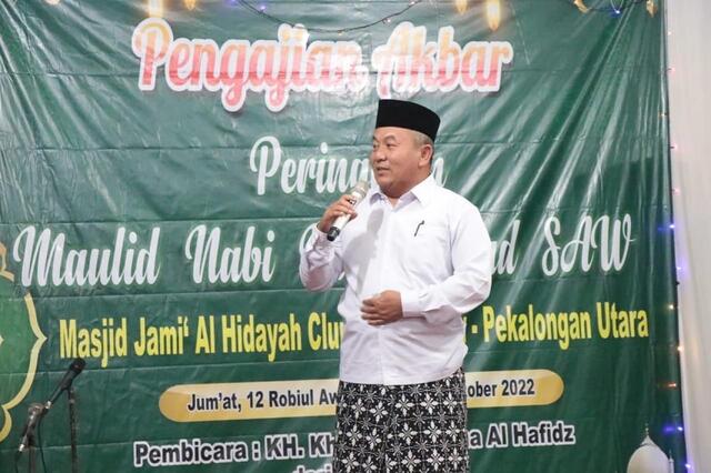 Wakil Walikota Pekalongan Hadiri Pengajian Akbar Peringatan Maulid Nabi Muhammad SAW 1444 H.