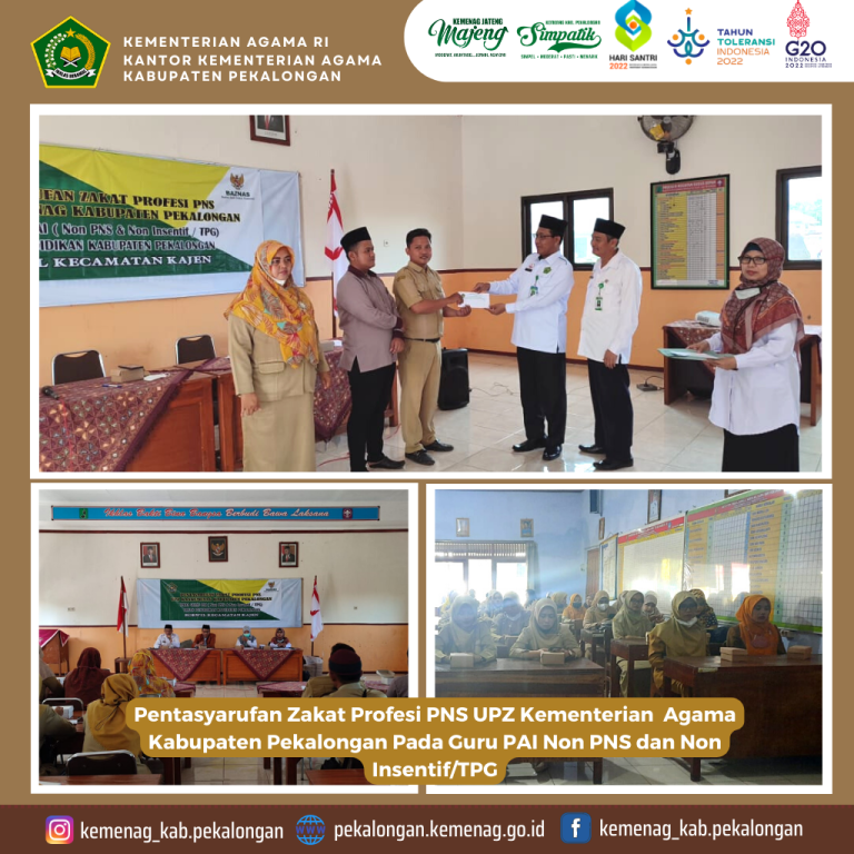 Pentasharufan Zakat Profesi Kemenag Kabupaten Pekalongan