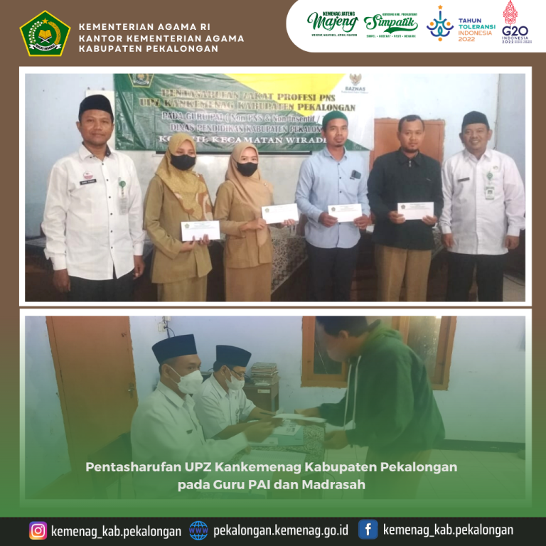 UPZ Kemenag Kab.Pekalongan Tasharufkan Zakat Profesi bagi Guru PAI dan Madrasah