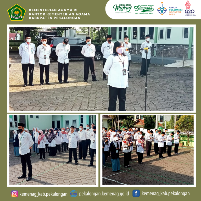 Kantor Kementerian Agama Kabupaten Pekalongan Gelar Apel Pagi.