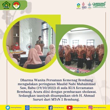 DWP Kemenag Rembang Gelar Peringatan Maulid Nabi Muhammad saw