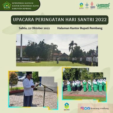 Upacara Hari Santri, Penyuluh Sampaikan Doa, Marching Band As-Syathi’ Jadi Korsik Upacara