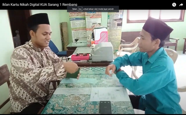 Publikasi Layanan, KUA Sarang 1 Rembang Terbitkan Serial Video Iklan Layanan KUA
