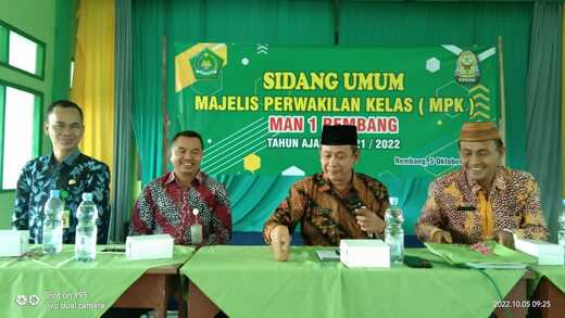 Latih Demokrasi, Kepala MAN 1 Rembang Buka Sidang Umum MPK