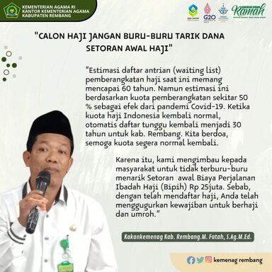 Calon Haji Jangan Buru-Buru Tarik Dana Setoran Awal Haji