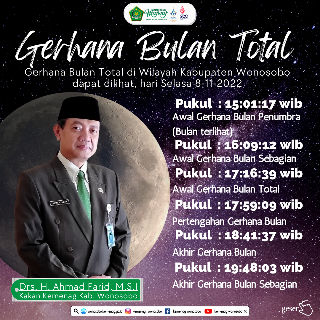 Gerhana Bulan, Ahmad Farid Ajak Masyakarat Sholat Sunnah Gerhana