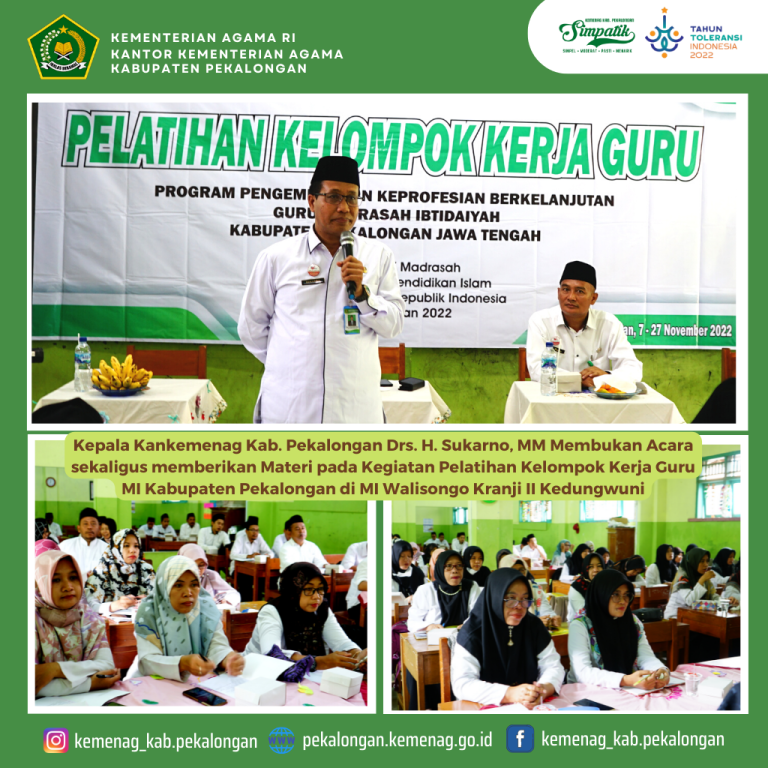 Kakankemenag Buka Kegiatan KKGTK Bantuan World Bank Tahap II Tahun 2022