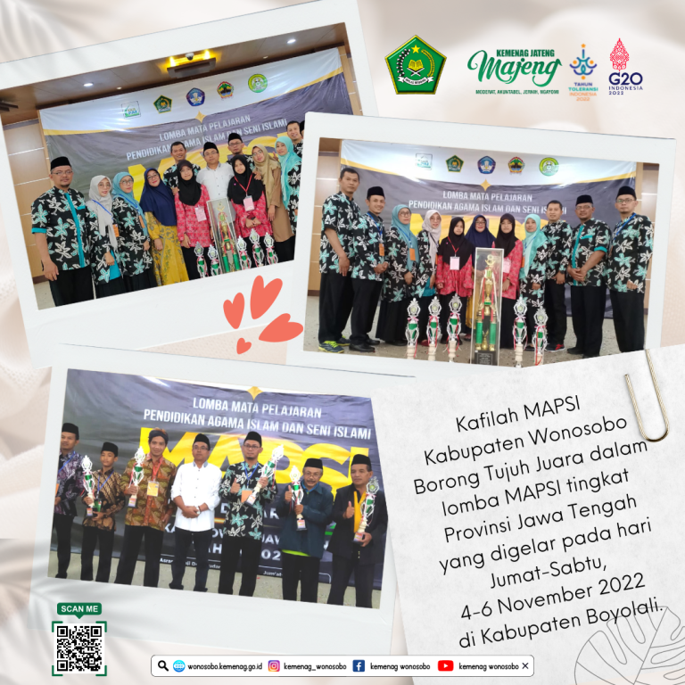 Membanggakan, Kafilah Wonosobo Raih Juara Umum Lomba MAPSI SD
