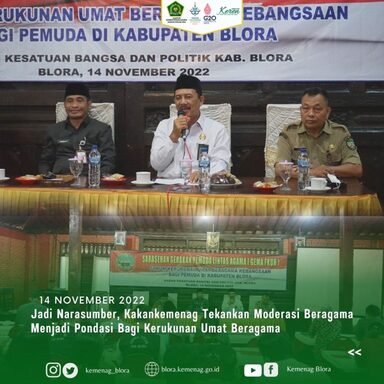 Jadi Narasumber, Kakankemenag Tekankan Moderasi Beragama Menjadi Pondasi Bagi Kerukunan Umat Beragama