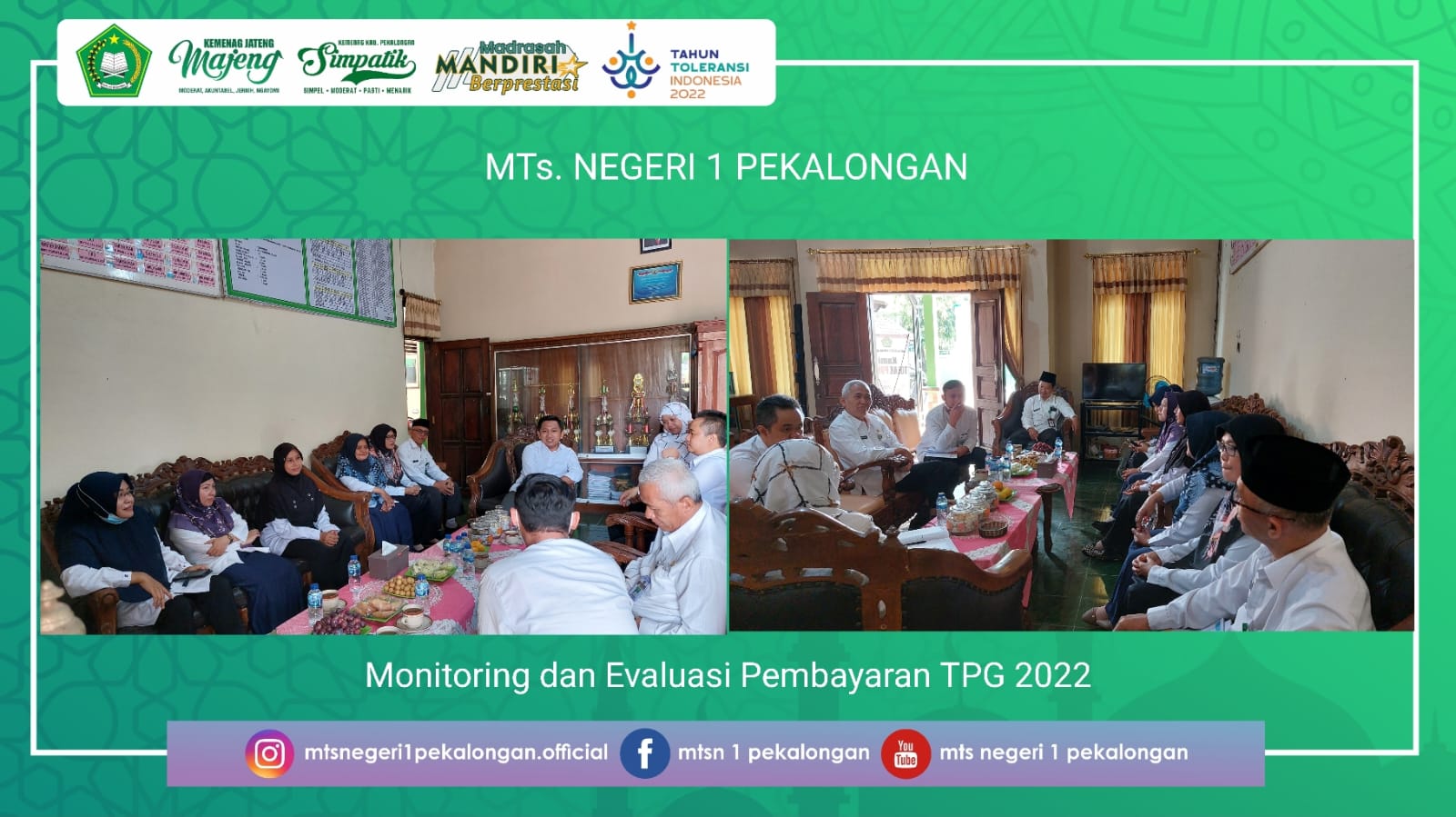 Monitoring dan evaluasi pencairan TPG di MTs Negeri 1 Pekalongan