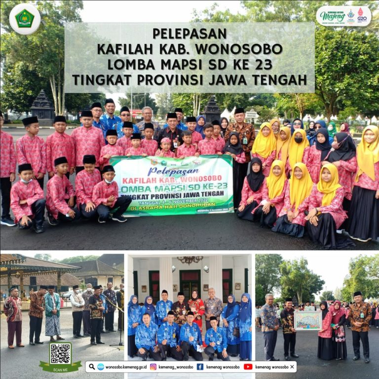 Maju Provinsi, Kabupaten Wonosobo Lepas 28 Kafilah lomba MAPSI 2022