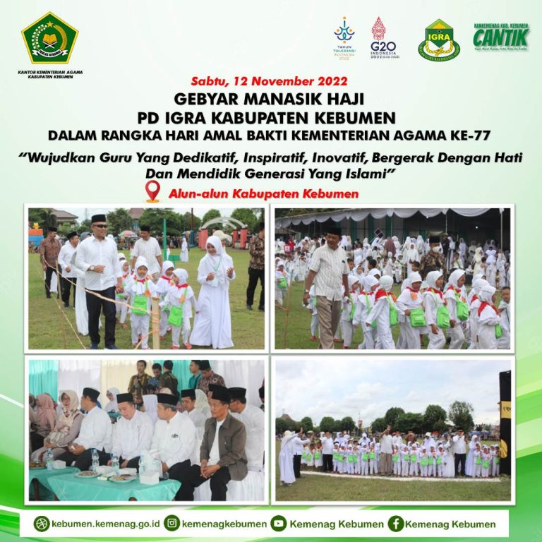 Gebyar Masaik Haji PD IGRA, Ini Harapan Bupati dan Kakankemenag Kebumen