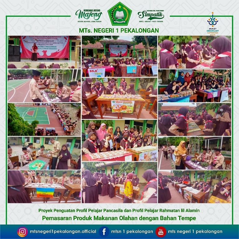 MTs N 1 Pekalongan Gelar Bazar Makanan Olahan Dari Bahan Tempe Kreasi Siswa