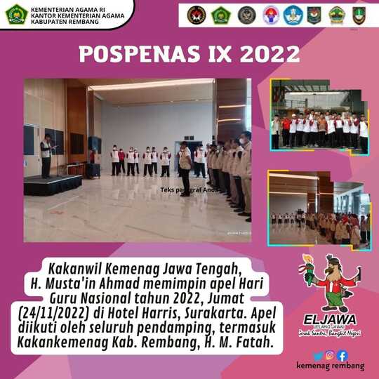 Di tengah Kesibukan Pospenas, Kakanwil Pimpin Apel HGN 2022