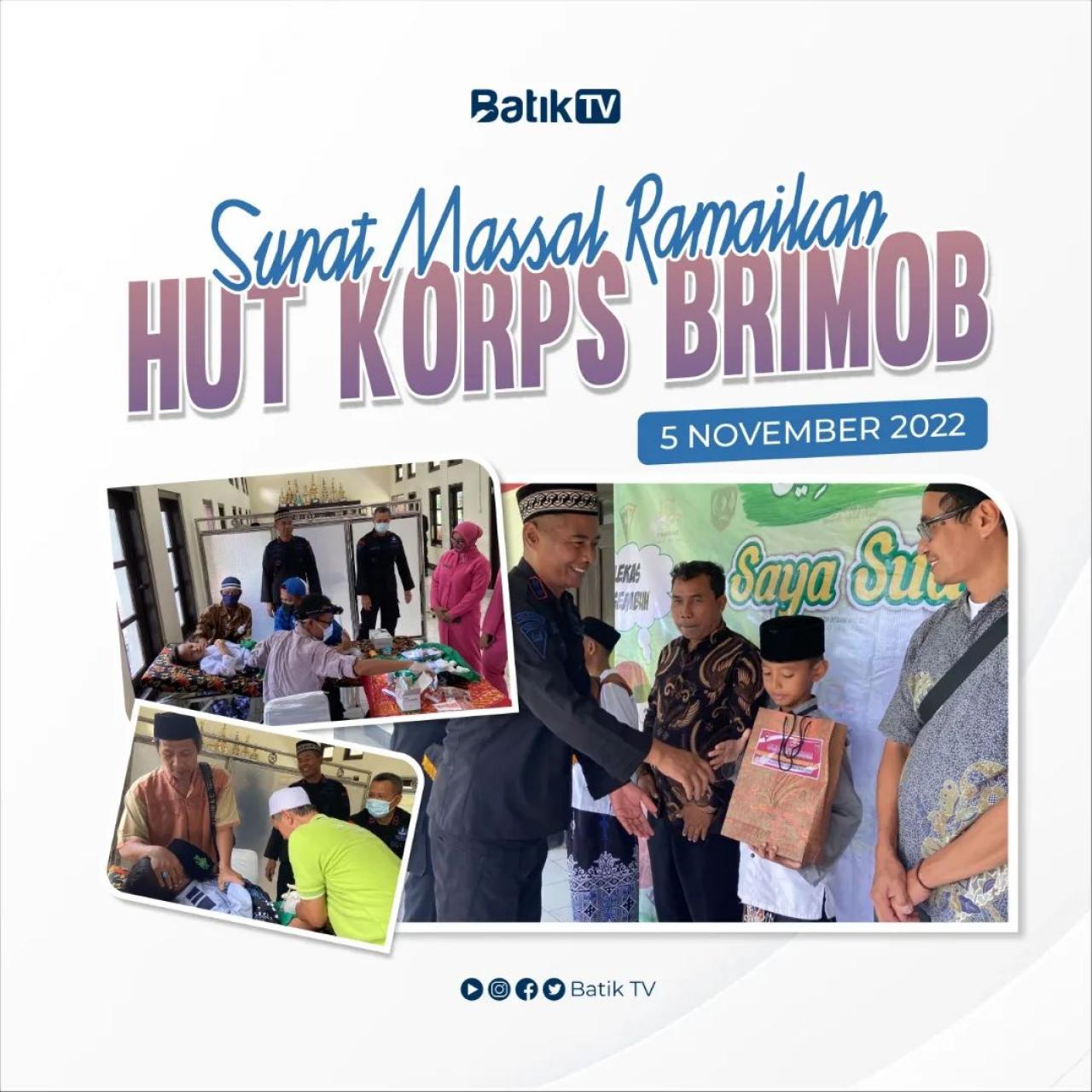 Korps Brimob Batalyon B Pelopor Satbrimob Polda Jawa Tengah Gelar Sunatan Massal