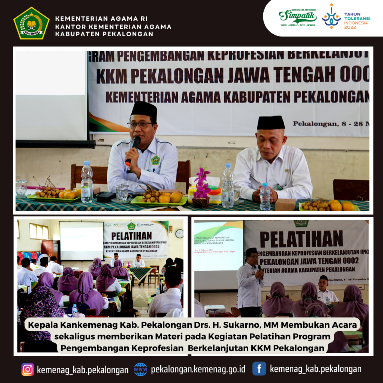 Pelatihan Pengembangan Keprofesian Berkelanjutan KKM Madrasah Ibtidaiyah Kabupaten Pekalongan