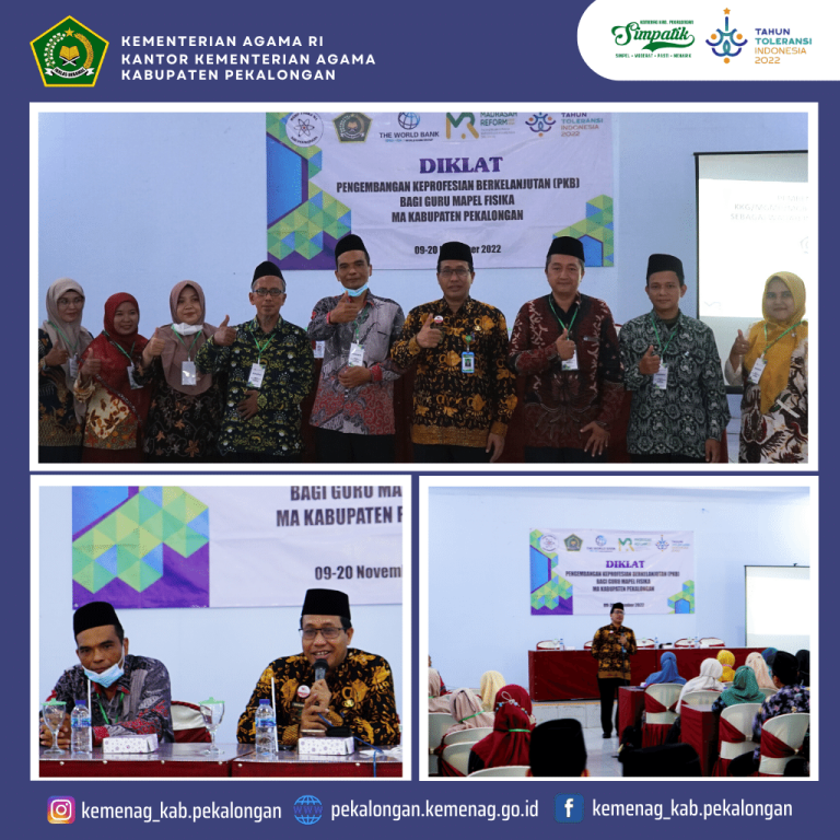 Pokja dan MGMP Fisika MA Selenggarakan Diklat Pengembangan Keprofesian Berkelanjutan (PKB) Bagi Guru Fisika MA