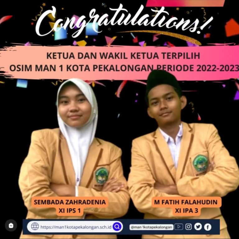 Sembada dan Fatih Terpilih Memimpin OSIM MAN 1 Kota Pekalongan