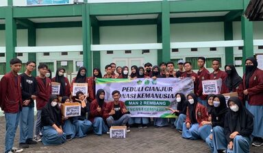 Peduli Gempa, OSIS MAN 2 Rembang Himpun Donasi