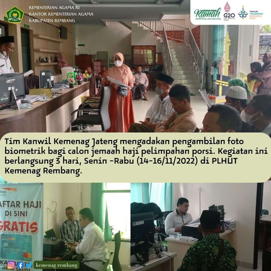 Kemenag Gelar Foto Biometrik Pelimpahan Porsi Haji