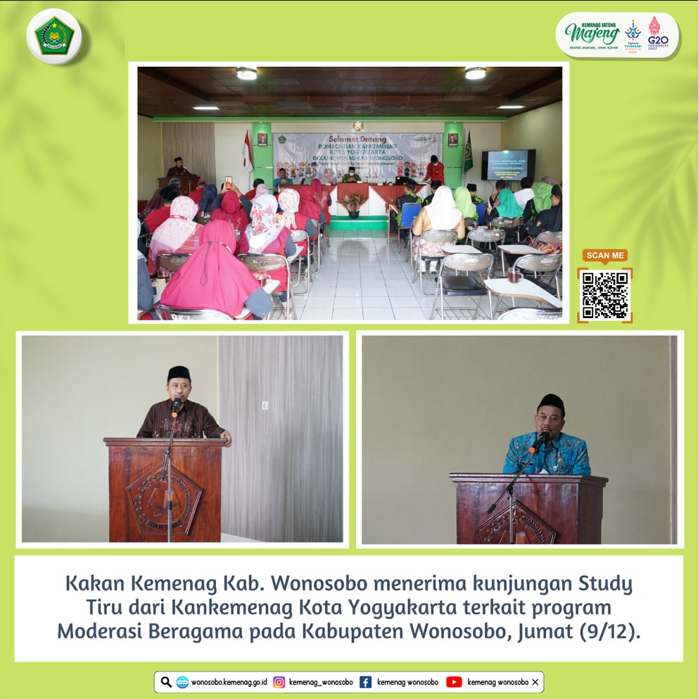 Kemenag Kota Yogyakarta Lakukan Kunjung Study Tiru Terkait Moderasi Beragama pada Kankemenag Wonosobo