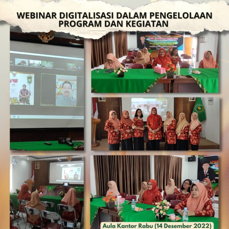 Ikuti Webinar Digitalisasi, Ketua DWP Kemenag Salatiga Harap Pelaporan Kegiatan Melalui Aplikasi E-Reporting