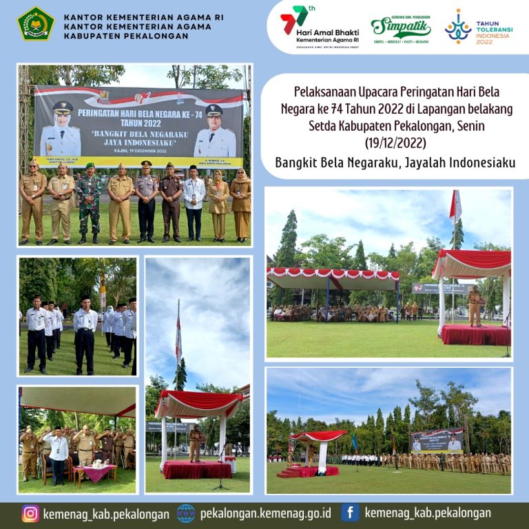ASN Kantor Kemenag Kab. Pekalongan Ikuti Upacara Peringatan Hari Bela Negara Tahun 2022