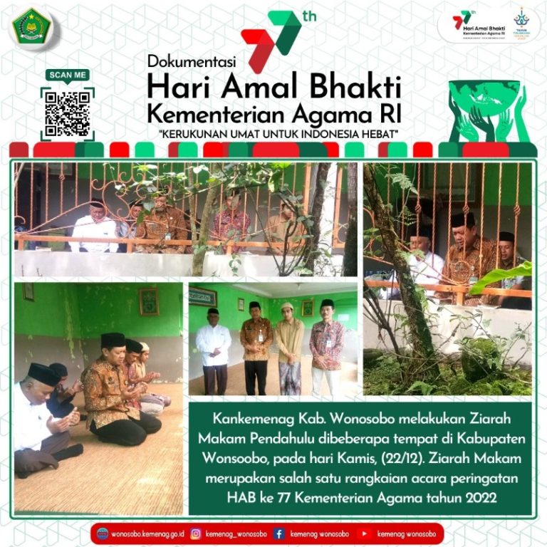 Peringati HAB ke 77, Kankemenag Kab. Wonosobo Lakukan Ziarah