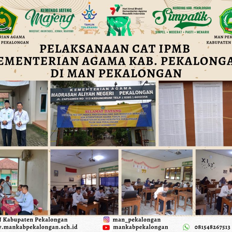 Pelaksanaan CAT IPMB 2022 Pada MAN Pekalongan