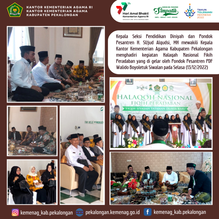 Kasi PD Pontren Hadiri Halaqah Nasional Fikih Peradaban di Pondok Pesantren PDF Walindo