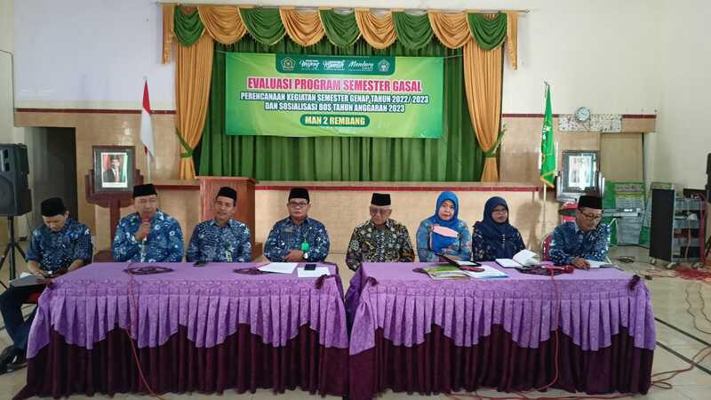 MAN 2 Rembang Gelar Evaluasi Program Semester Gasal dan Sosialisasi BOS