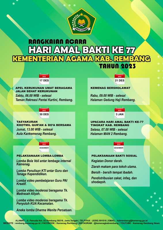 Semarakkan HAB, Kemenag Gelar Sejumlah Kegiatan