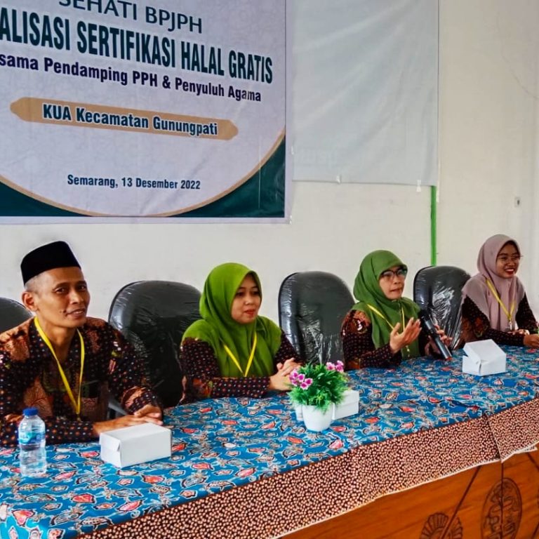 Para Penyuluh Agama Kec. Gunungpati Aktif Beserta Pendamping PPH Berkolaborasi Dalam Sosialisasi Sertifikasi Produk Halal