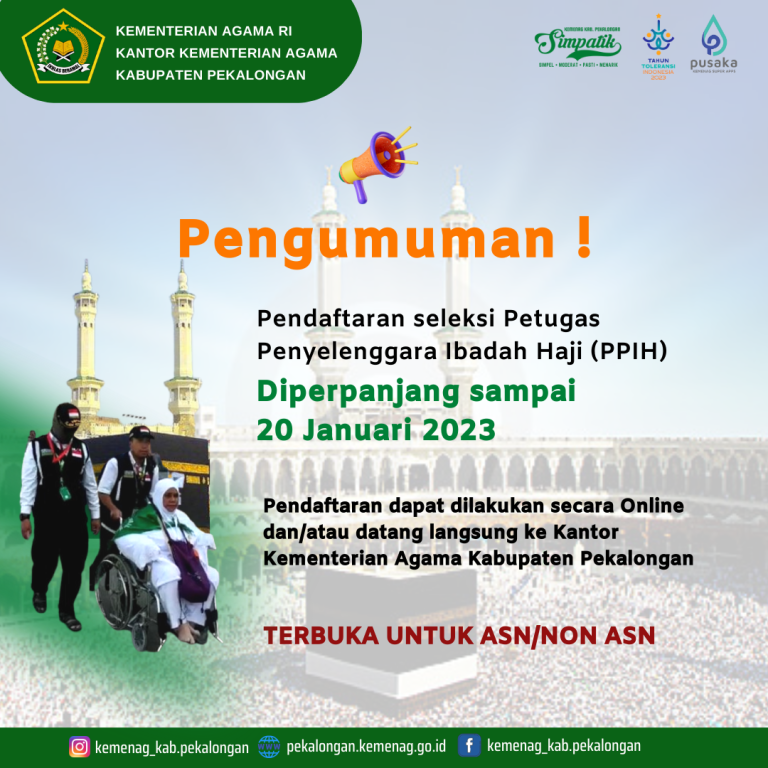 Resmi Diperpanjang, Berikut Syarat dan Cara Daftar Petugas Haji 2023