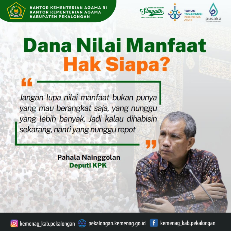 KPK Ingatkan Dana Nilai Manfaat Hak Semua Jemaah