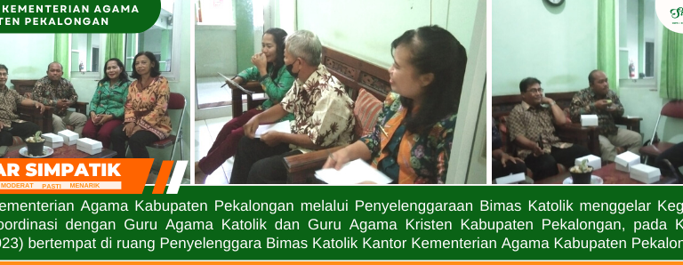 Rapat Koordinasi Guru Katolik dan Kristen Kabupaten Pekalongan
