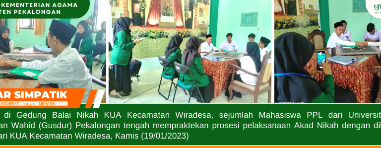 Mahasiswa PPL UIN Gusdur Latihan Prosesi Akad Nikah