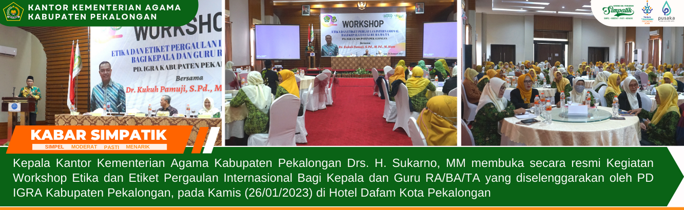 IGRA Kab. Pekalongan Gelar Workshop Etika Keprotokolan dan Pergaulan Internasional
