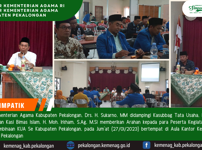 Rapat Koordinasi dan Pembinaan KUA di Lingkungan Kemenag Kab. Pekalongan