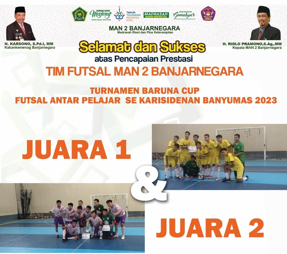 Istimewa, All MAN 2 Banjarnegara Final Tersaji Di Baruna Futsal Turnamen Antar Pelajar Se-Banyumas