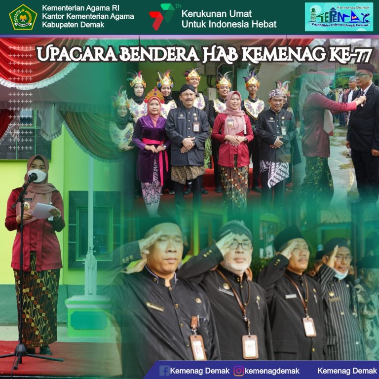 Keragaman Nusantara Hadir Dalam Upacara Bendera Peringatan HAB Kemenag di Demak